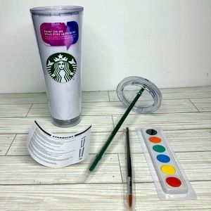 Rare 2016 Starbucks Paint On Me Tumbler 24oz